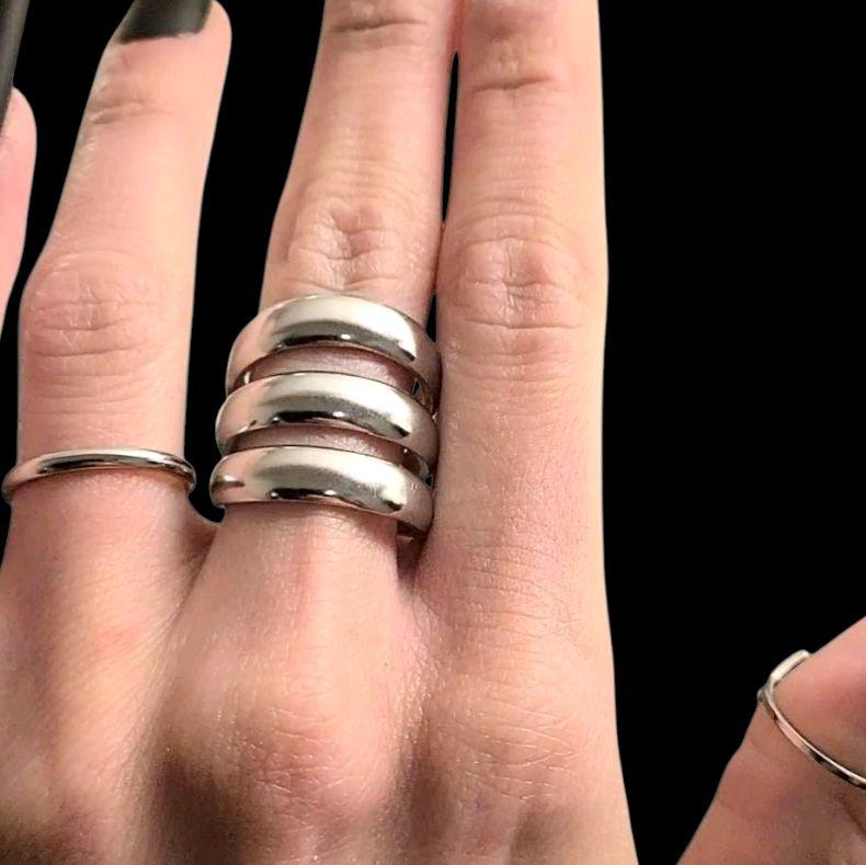 Silver Bubble Ring- Stainless Steel