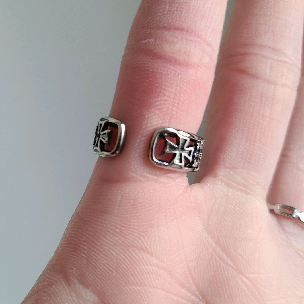 Silver Maltese Cross Ring - Adjustable Size