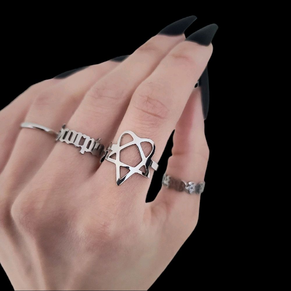 Heartagram Ring - Stainless Steel