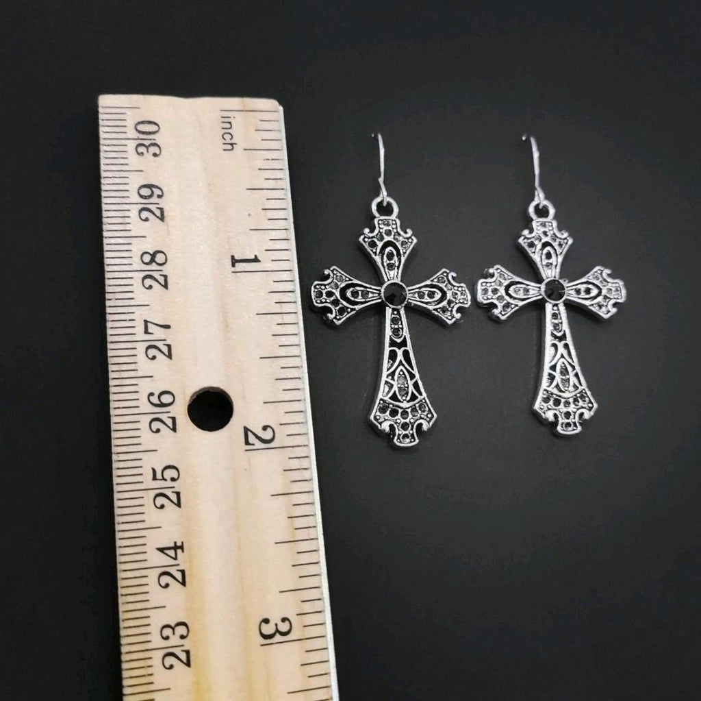 Gothic Cross Earrings
