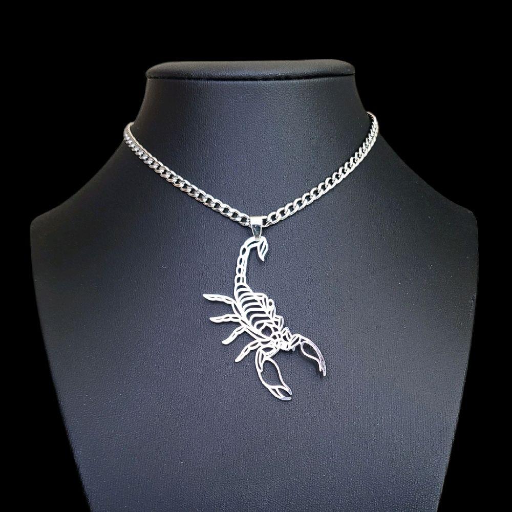 Stainless Steel Scorpion Choker Necklace - Silver