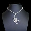 Stainless Steel Scorpion Choker Necklace - Silver