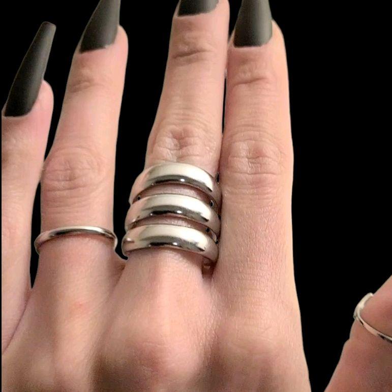 Silver Bubble Ring- Stainless Steel