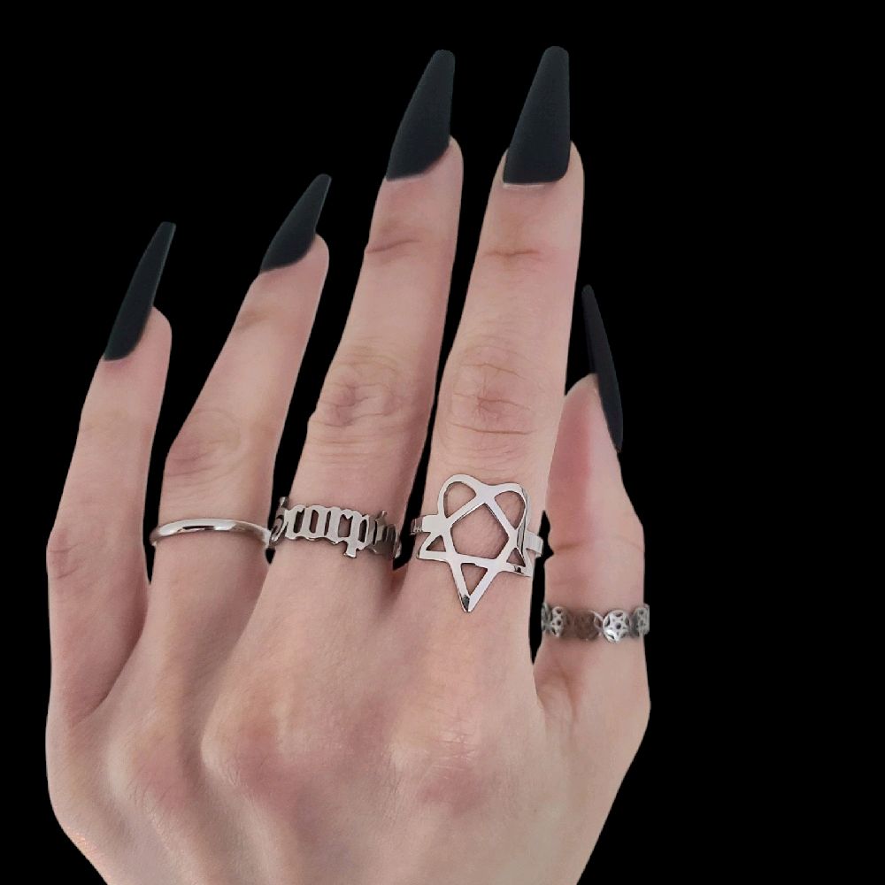 Heartagram Ring - Stainless Steel