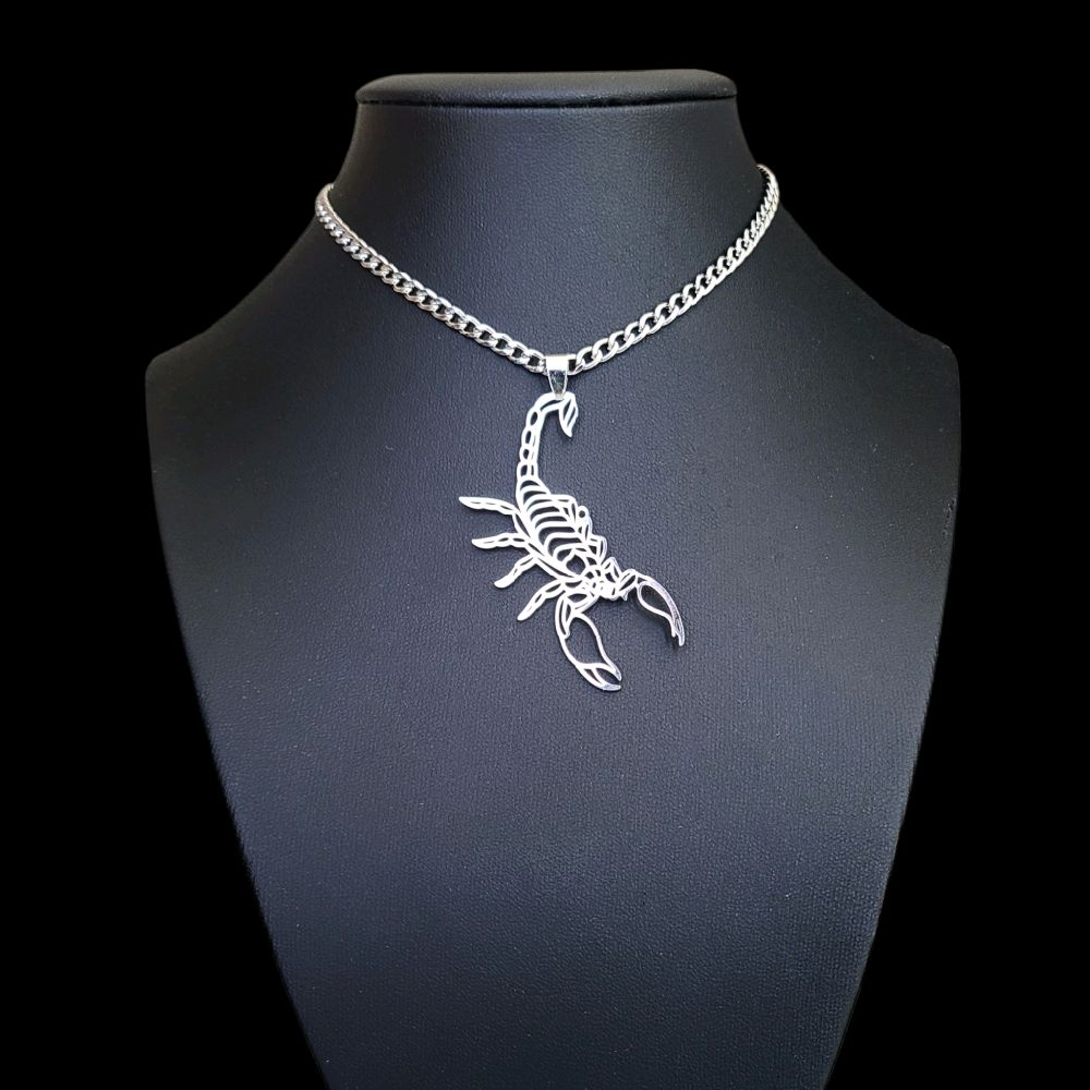 Stainless Steel Scorpion Choker Necklace - Silver