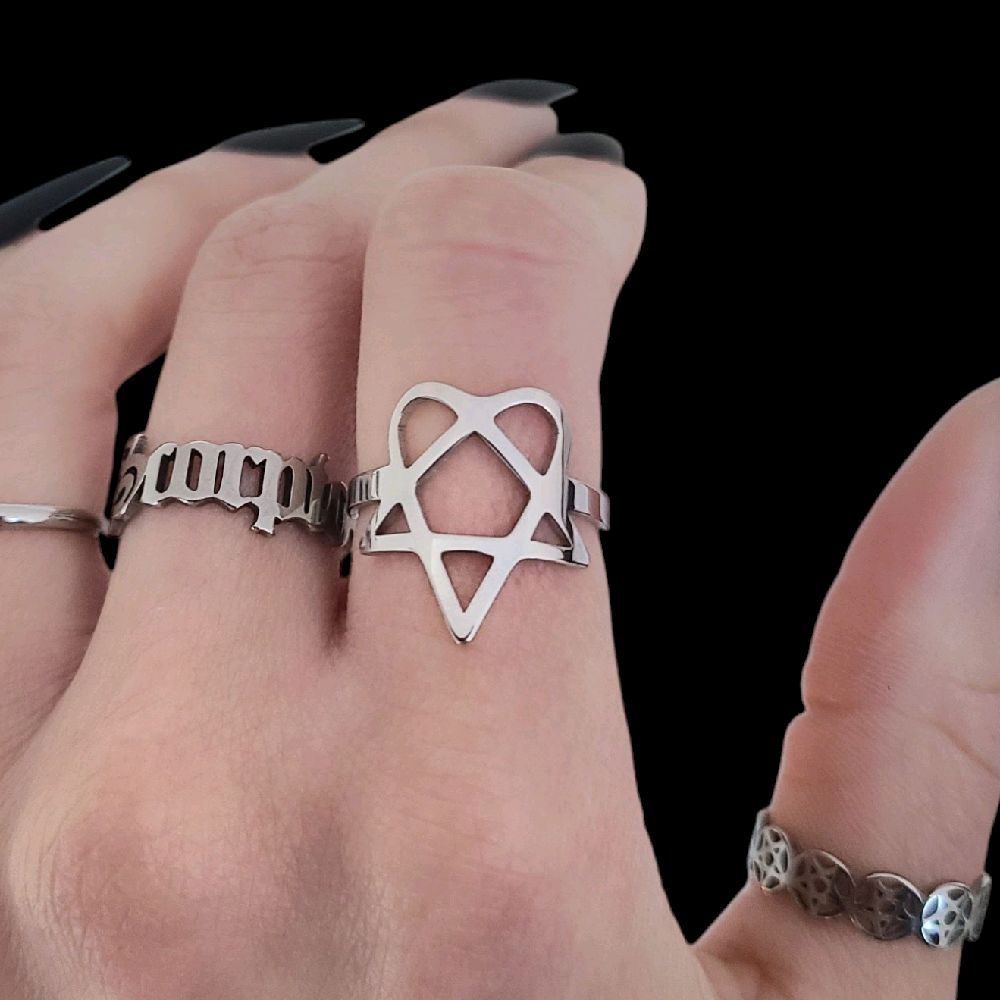 Heartagram Ring - Stainless Steel