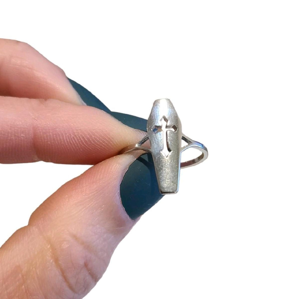 Silver Coffin Ring