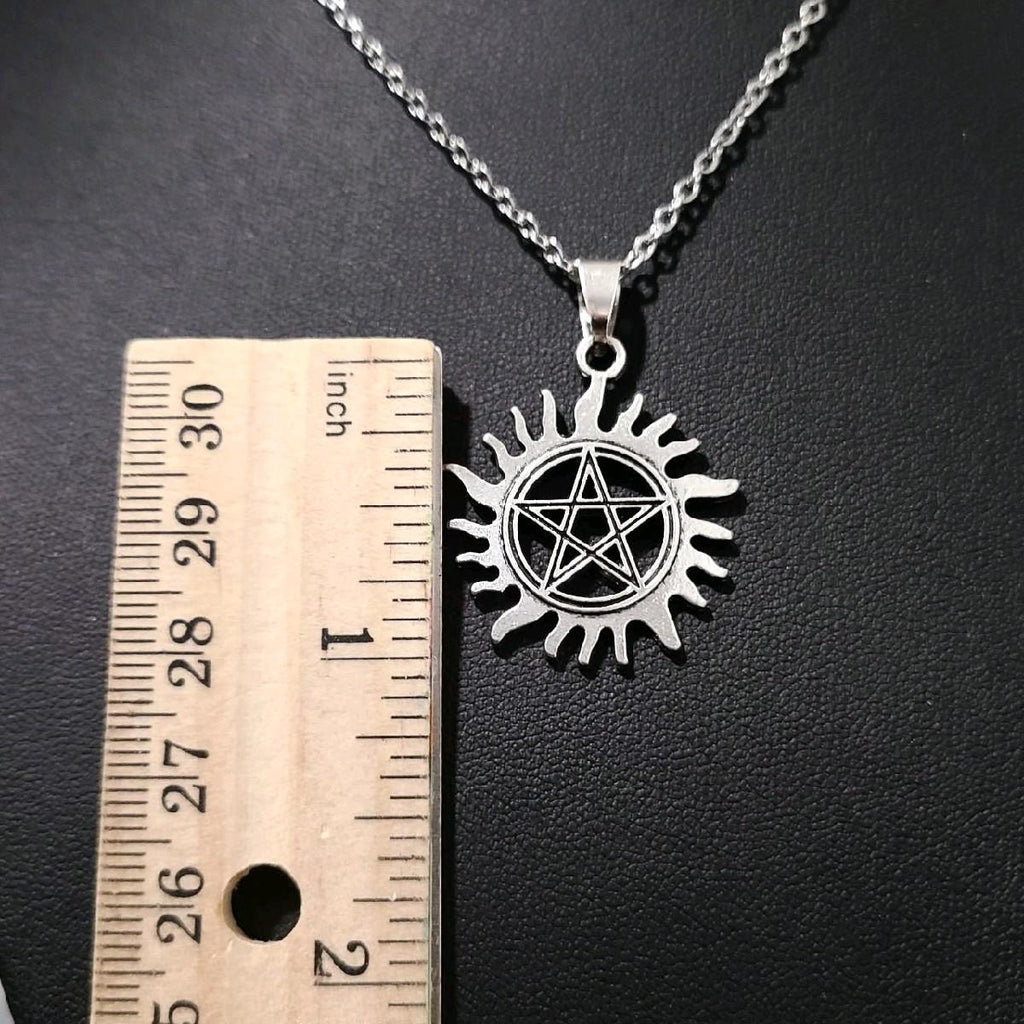 16" Sun Pentagram Necklace