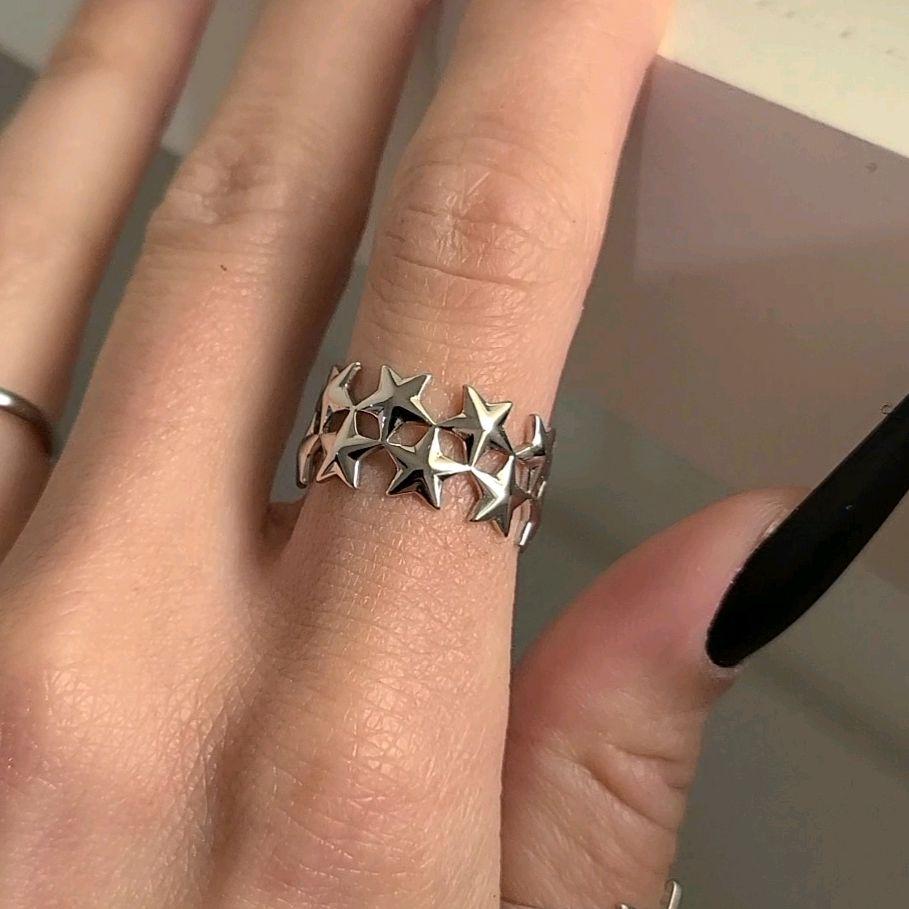 Silver Stars Ring - Stainless Steel (adjustable size)