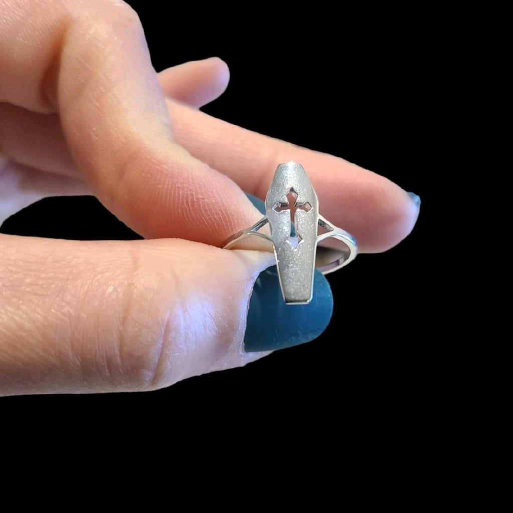 Silver Coffin Ring
