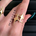 Gold Starburst Ring - Stainless Steel (adjustable size)