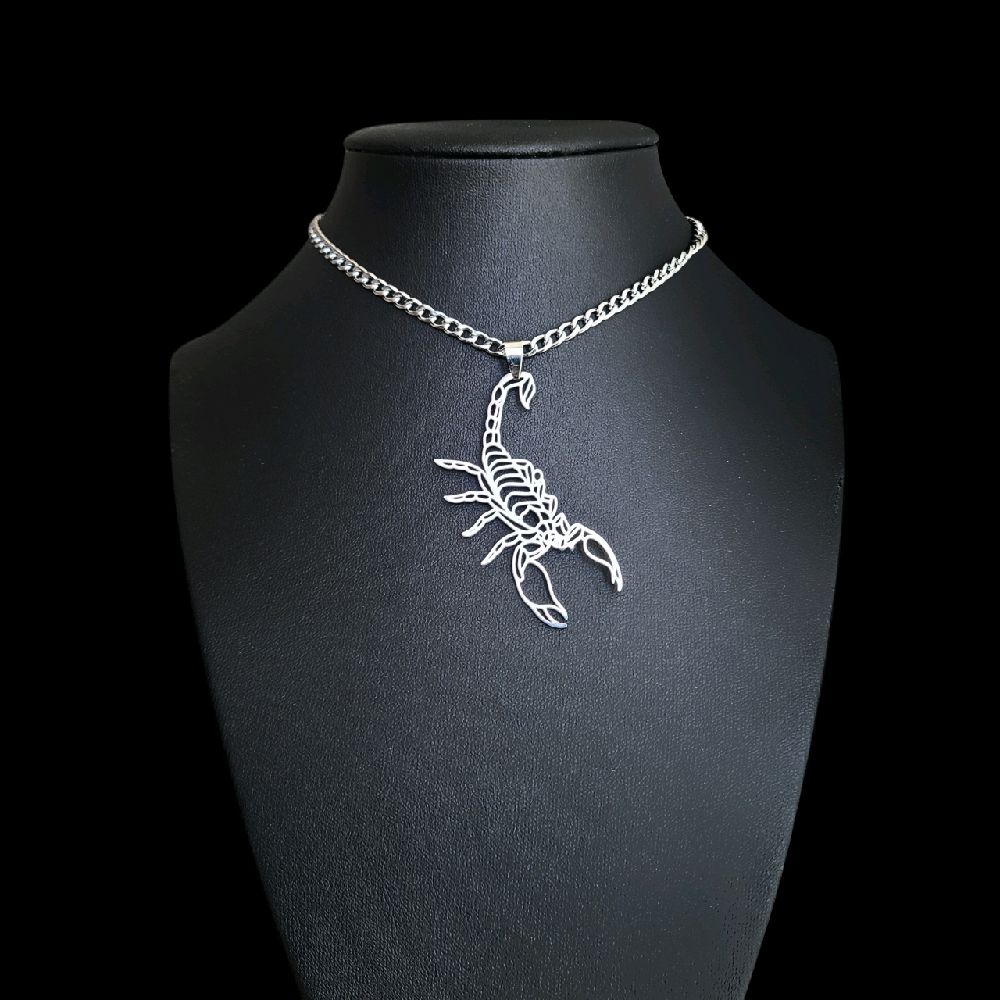Stainless Steel Scorpion Choker Necklace - Silver