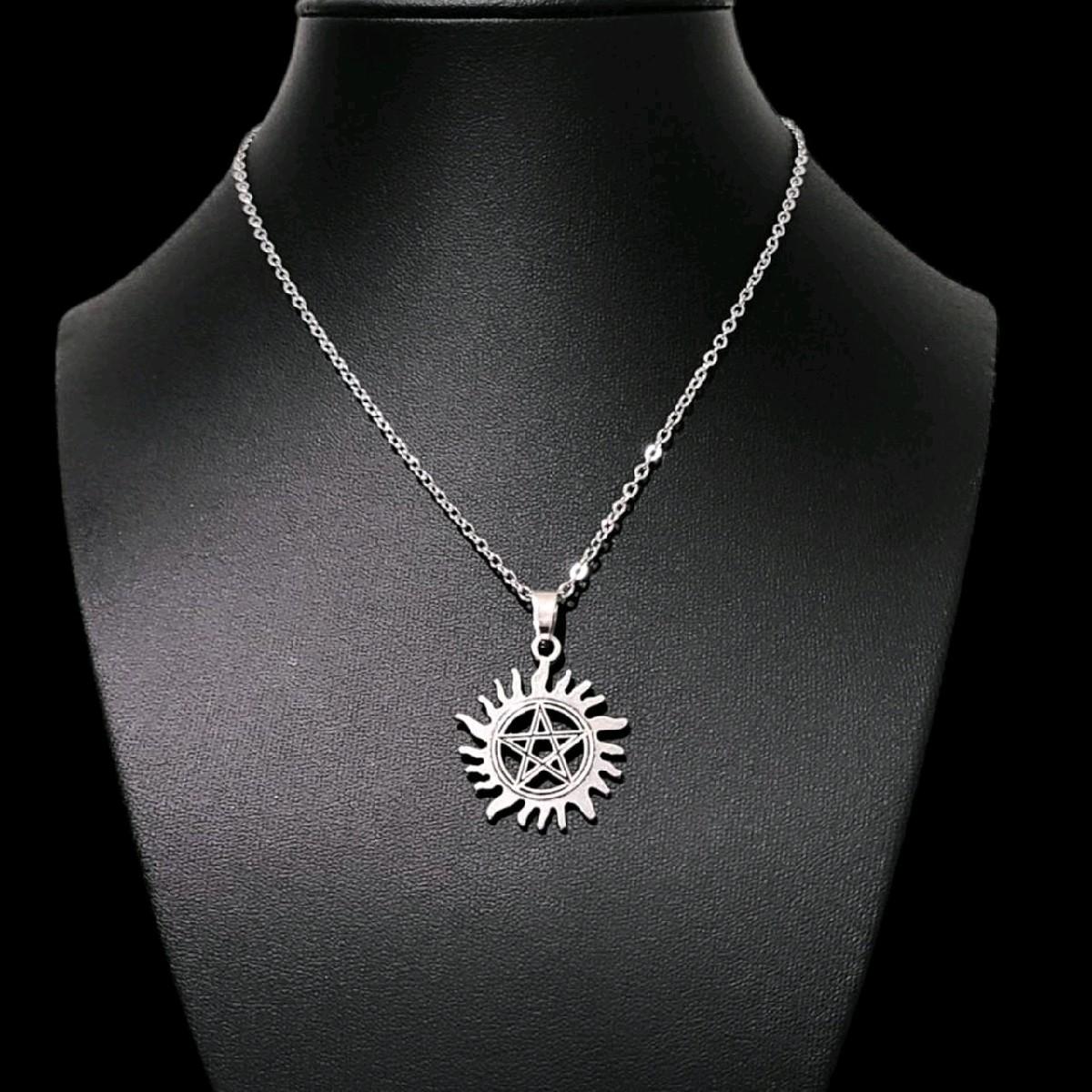 16" Sun Pentagram Necklace