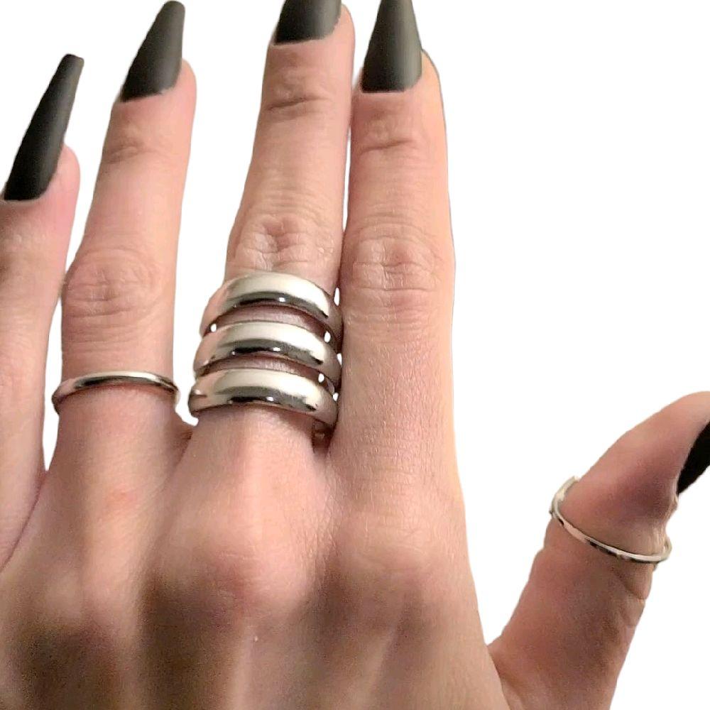 Silver Bubble Ring- Stainless Steel