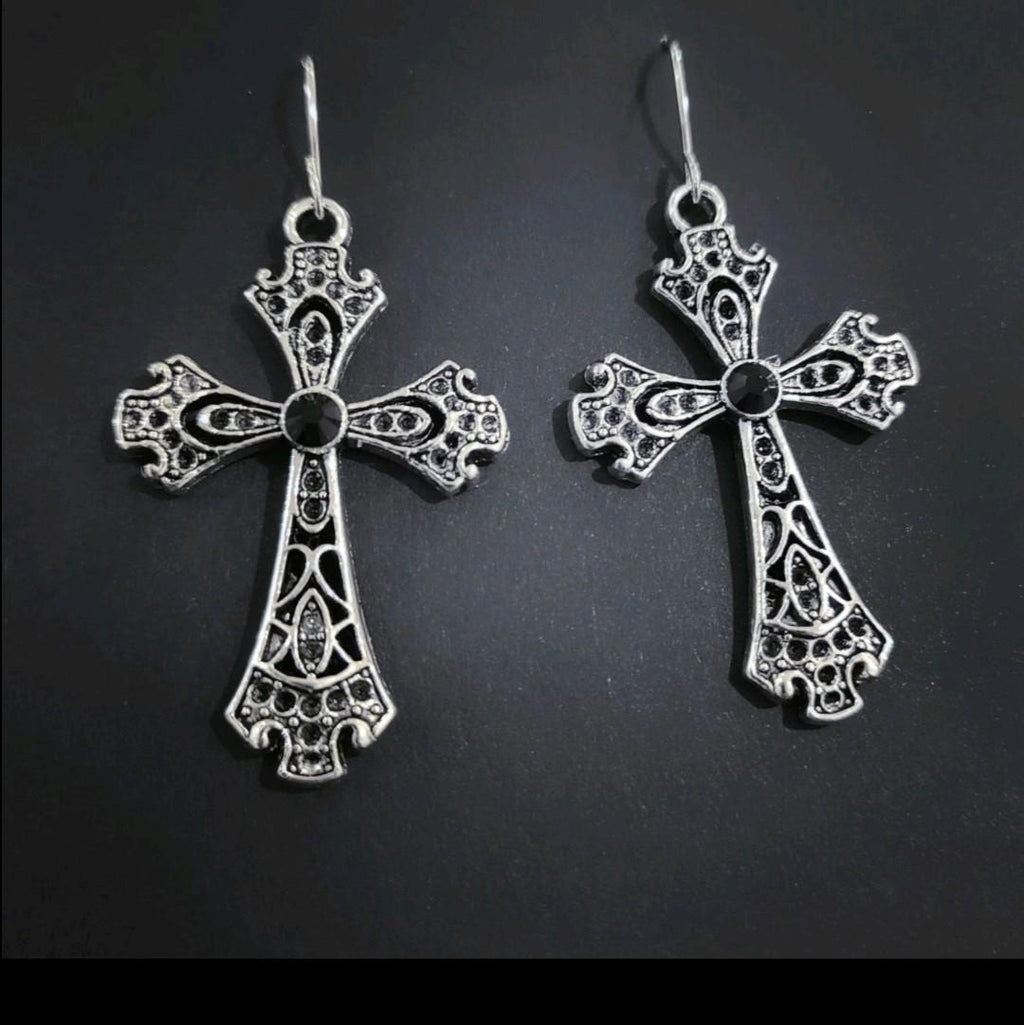 Gothic Cross Earrings
