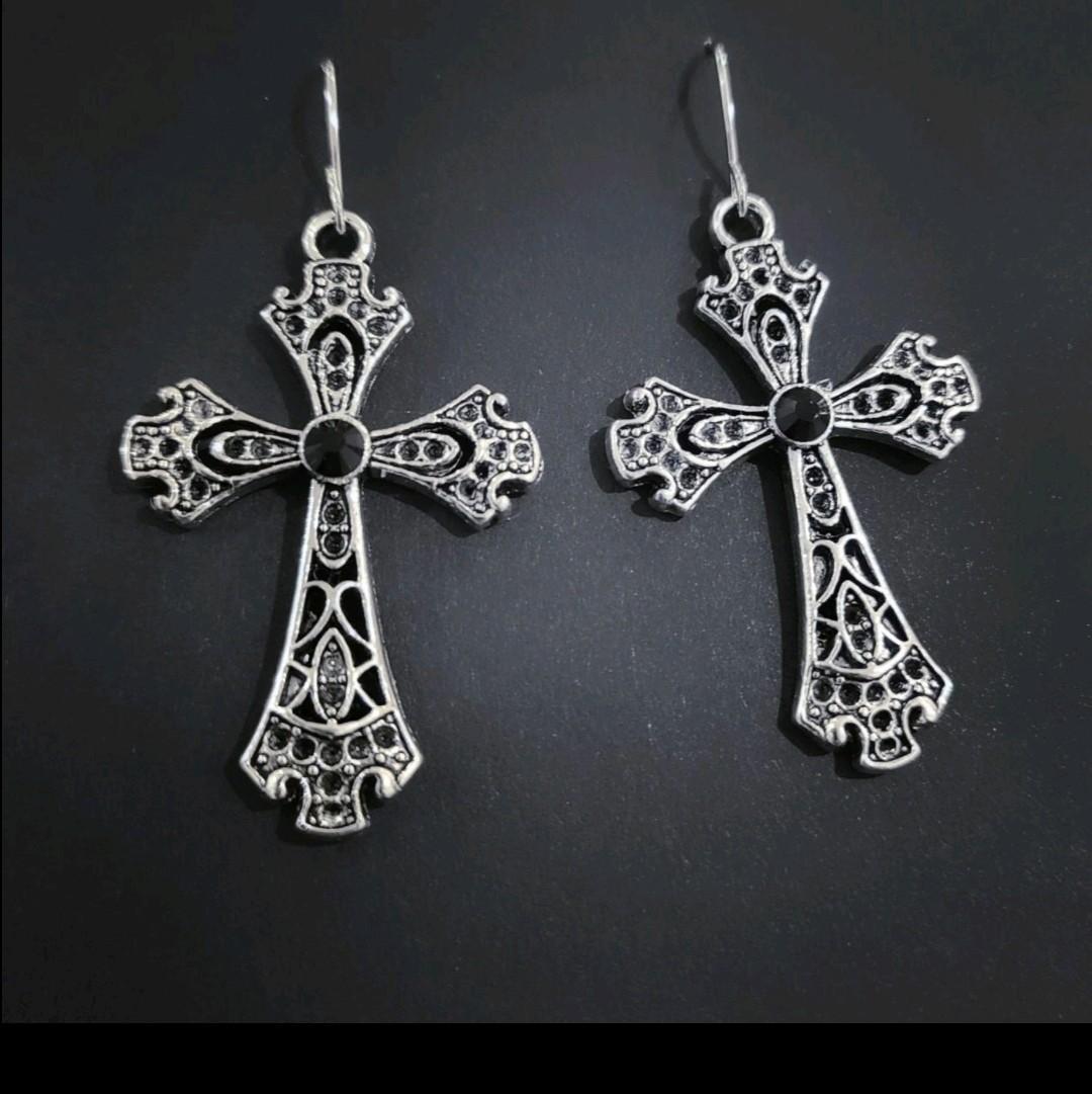 Gothic Cross Earrings