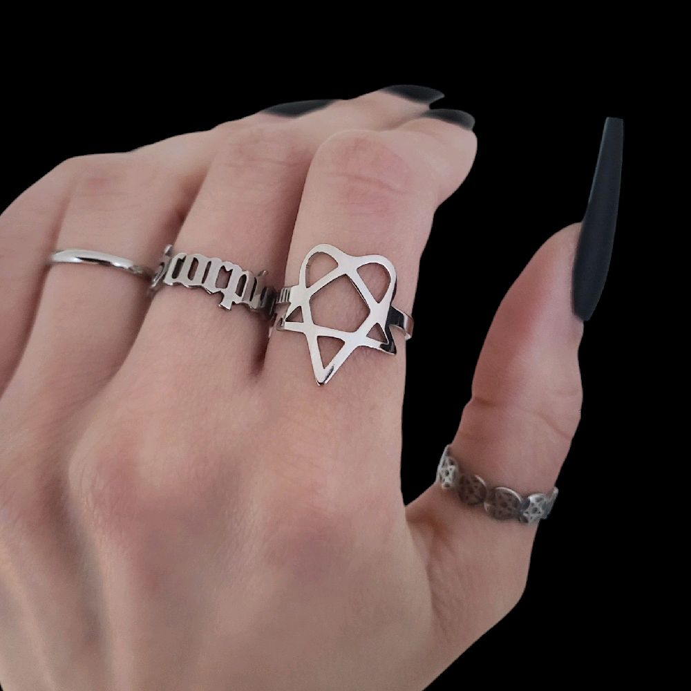Heartagram Ring - Stainless Steel