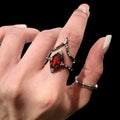 Gothic Marquise Amber Ring Stack