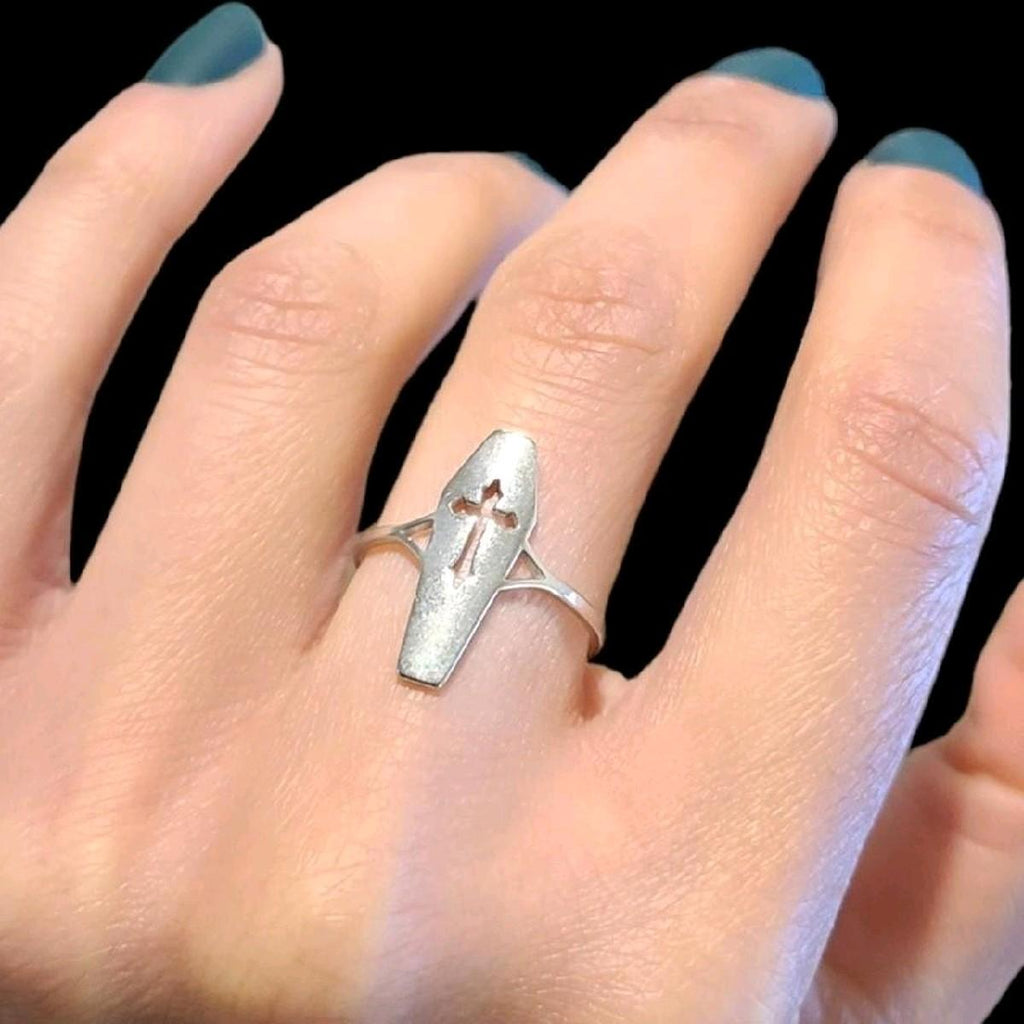 Silver Coffin Ring