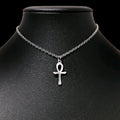 Dainty Stainless Steel Ankh Pendant Choker Necklace