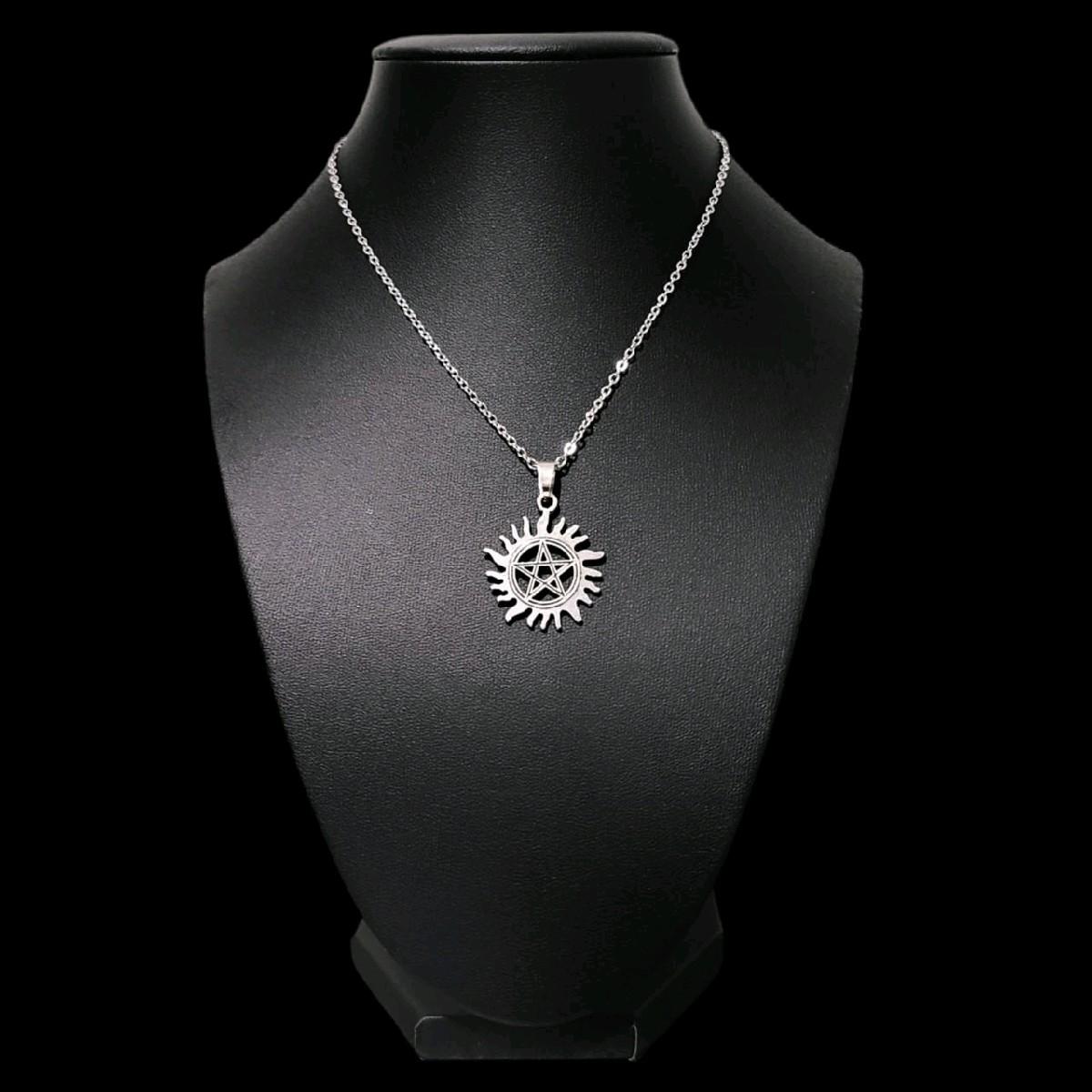 16" Sun Pentagram Necklace