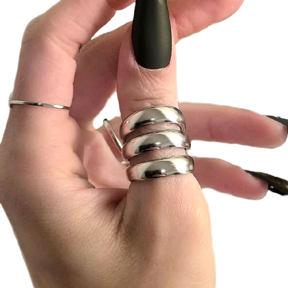 Silver Bubble Ring- Stainless Steel