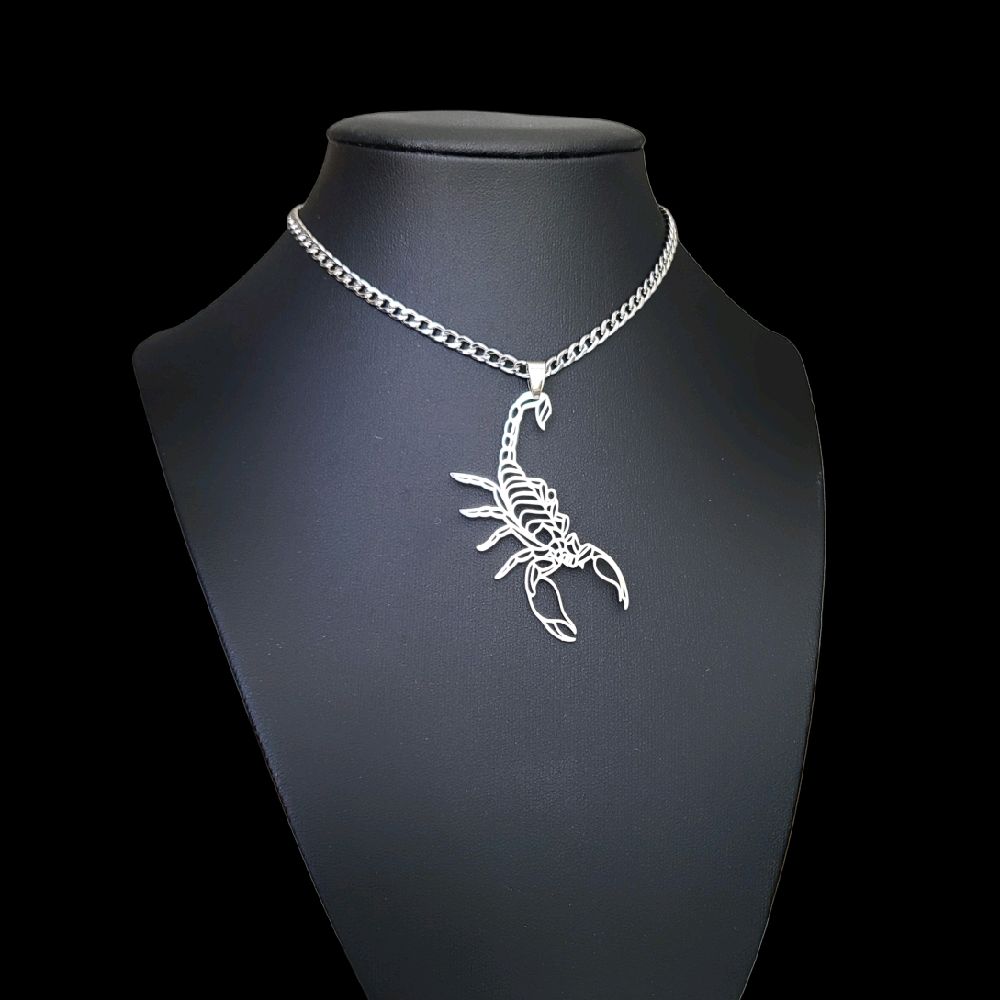 Stainless Steel Scorpion Choker Necklace - Silver