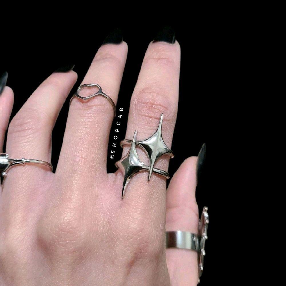 Gold Starburst Ring - Stainless Steel (adjustable size)