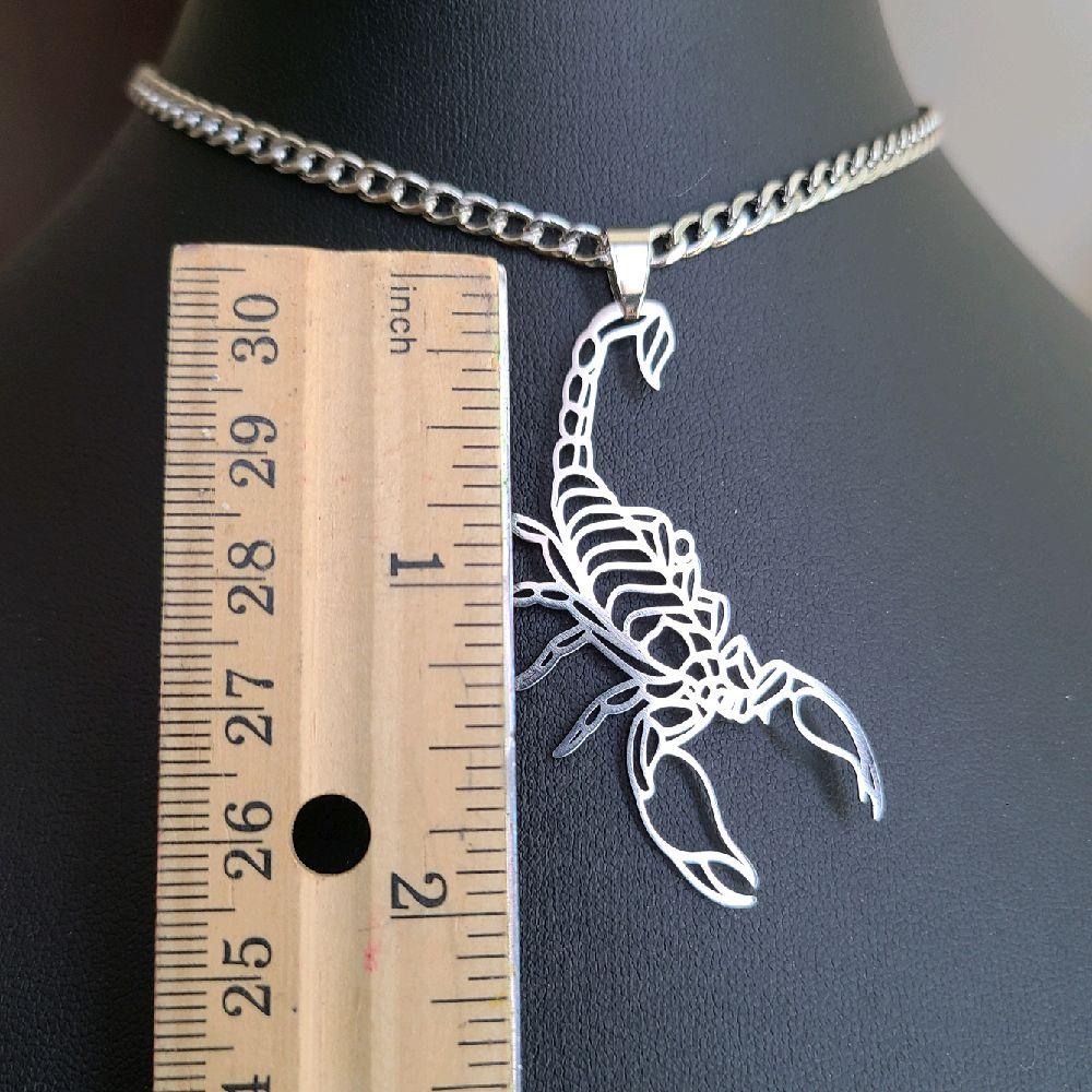 Stainless Steel Scorpion Choker Necklace - Silver