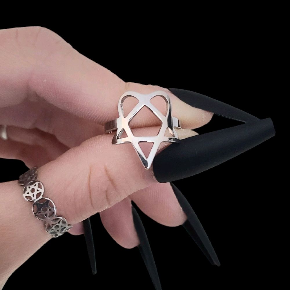 Heartagram Ring - Stainless Steel