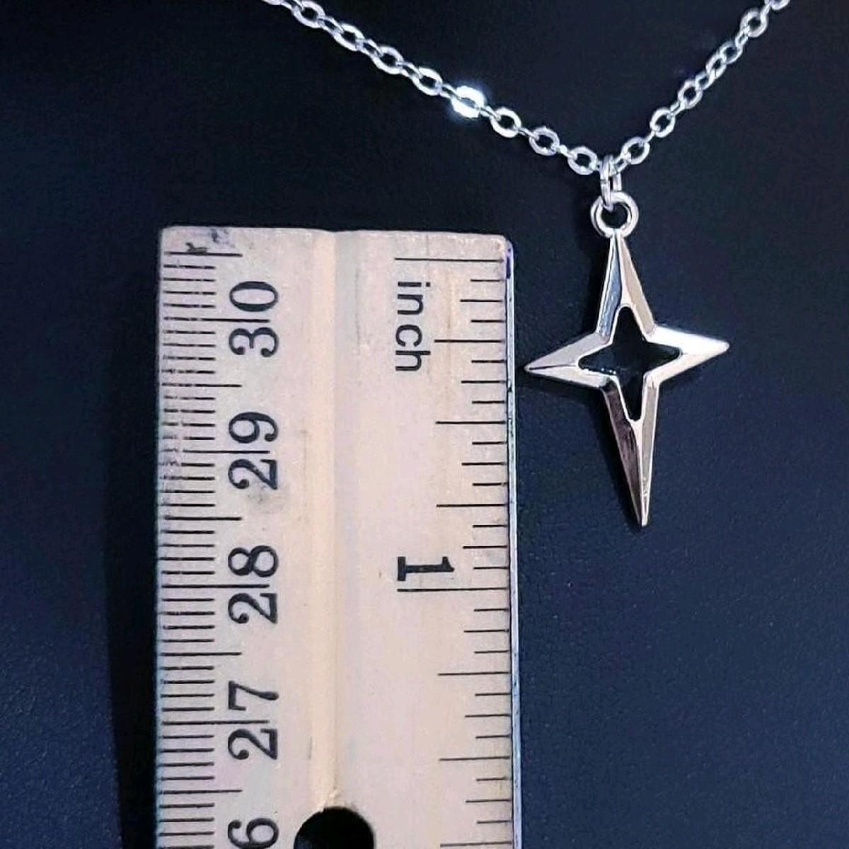 16" Hollow North Star Necklace