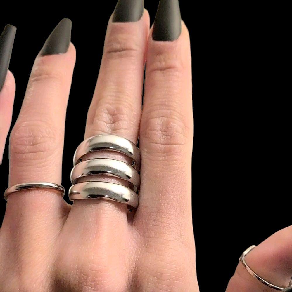 Silver Bubble Ring- Stainless Steel
