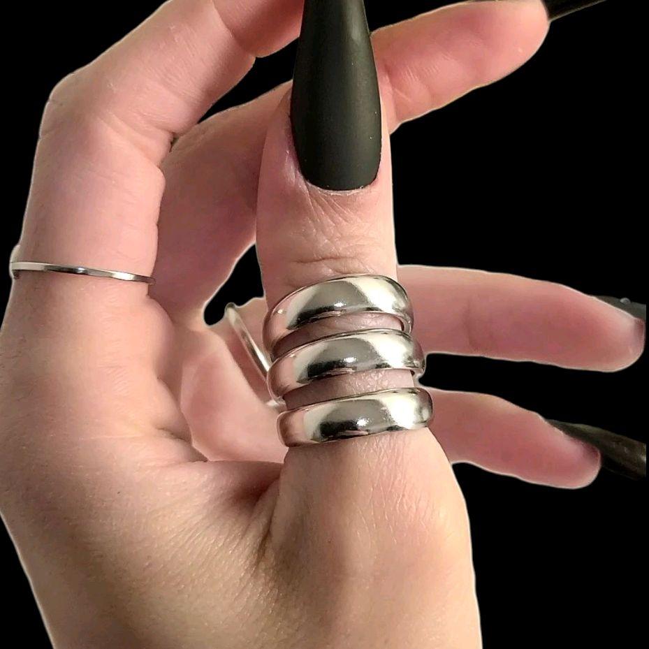 Silver Bubble Ring- Stainless Steel