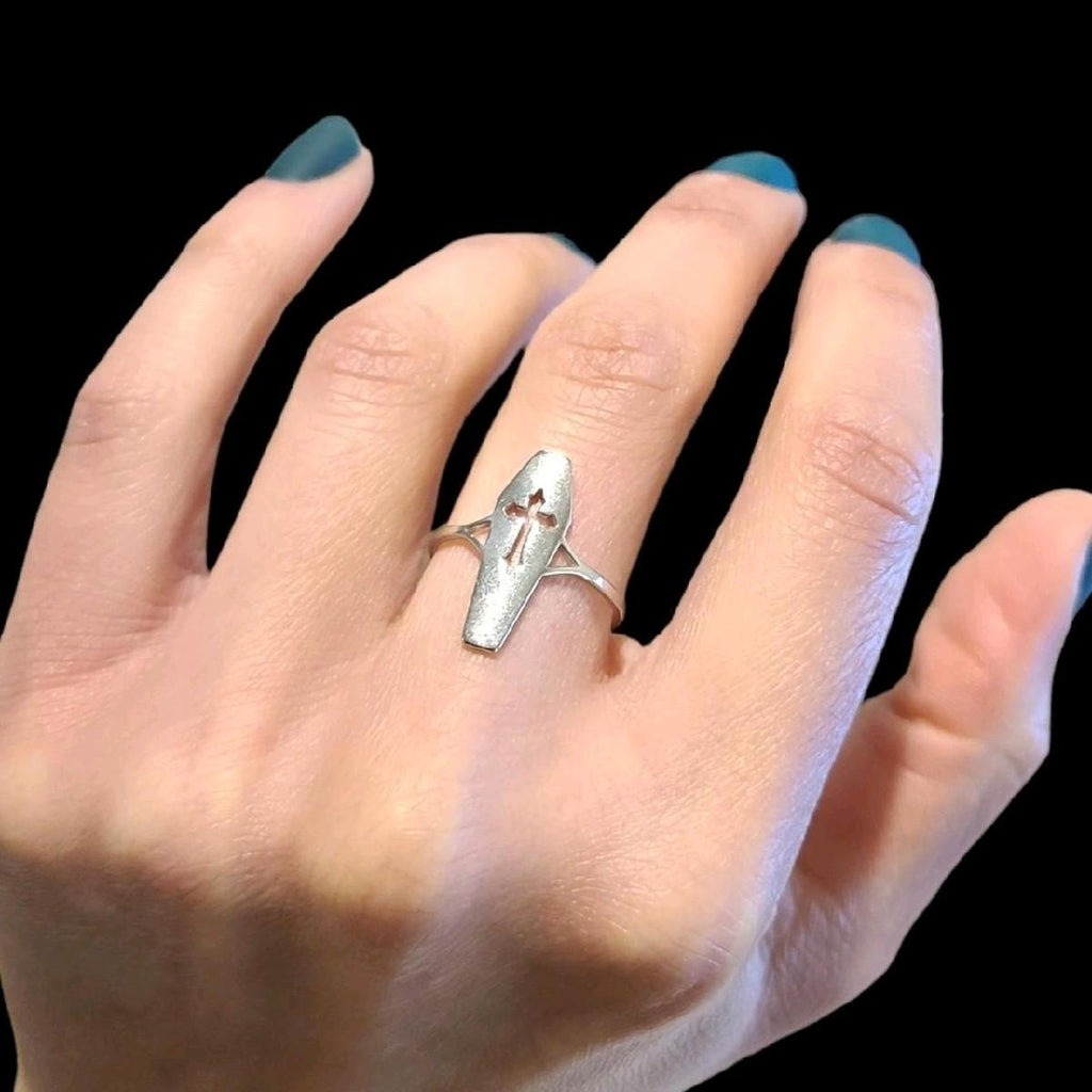 Silver Coffin Ring