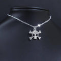 Rhinestone Skull Choker - 001