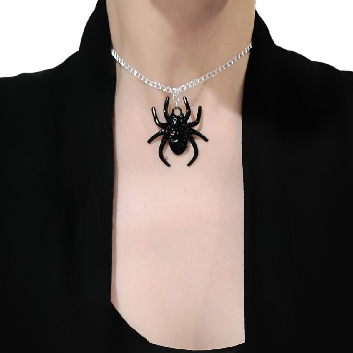 Black Spider Choker Necklace