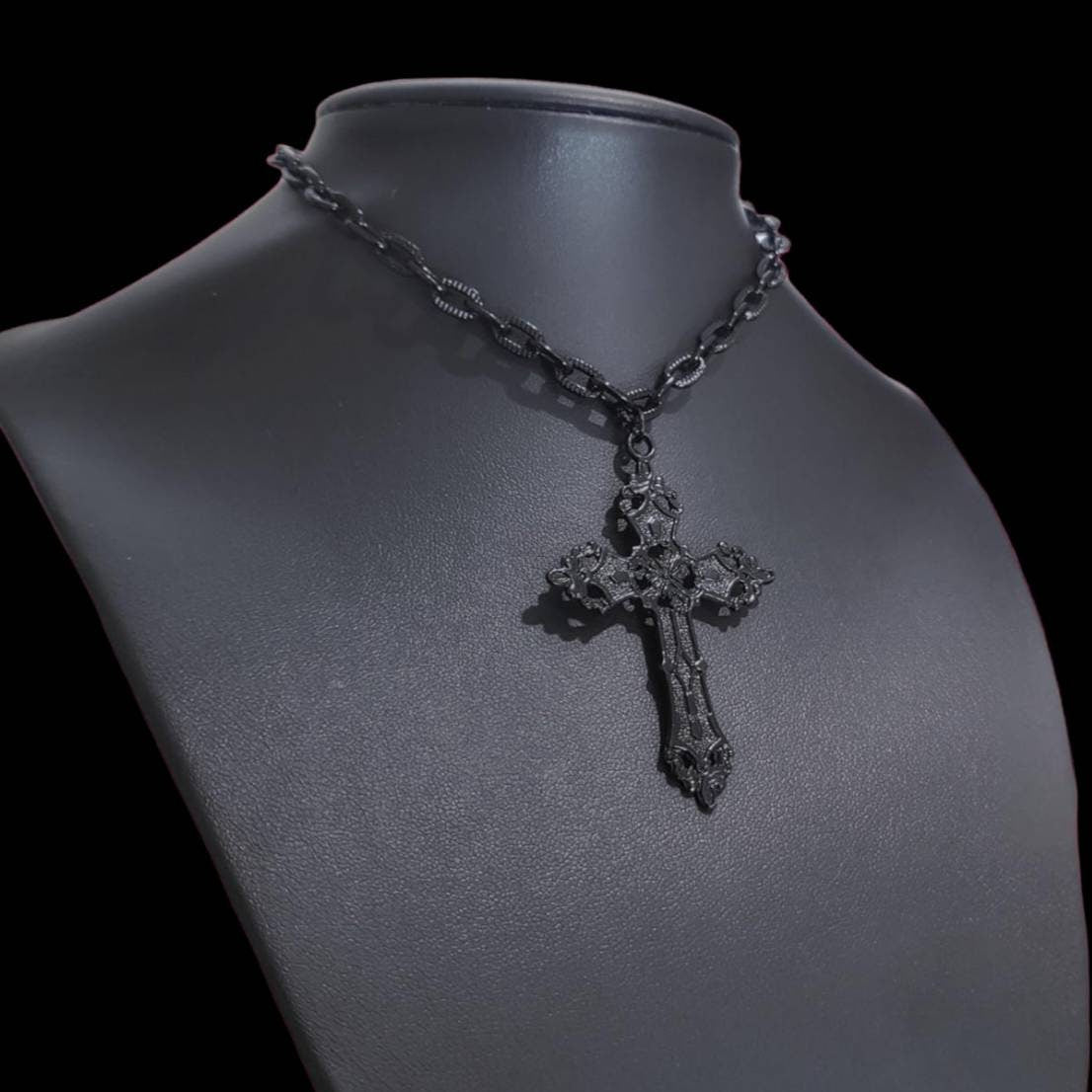 Gothic Black Cross Choker 021 (CC)