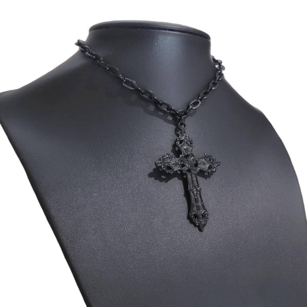 Gothic Black Cross Choker 021 (CC)
