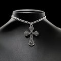 Gothic Cross Choker 023-Black