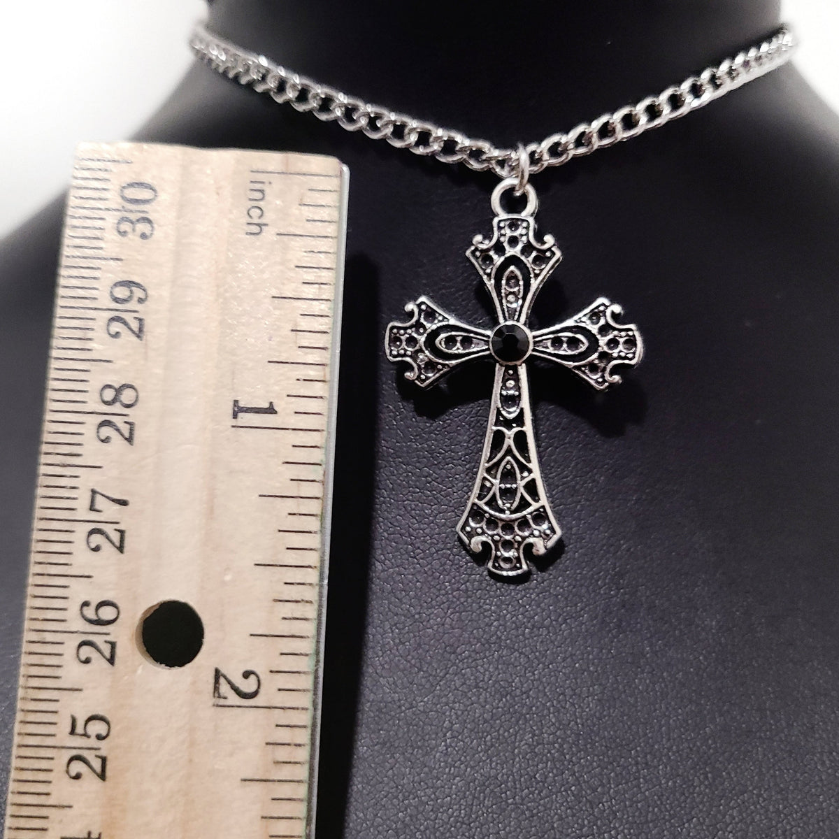 Gothic Cross Choker 023-Black