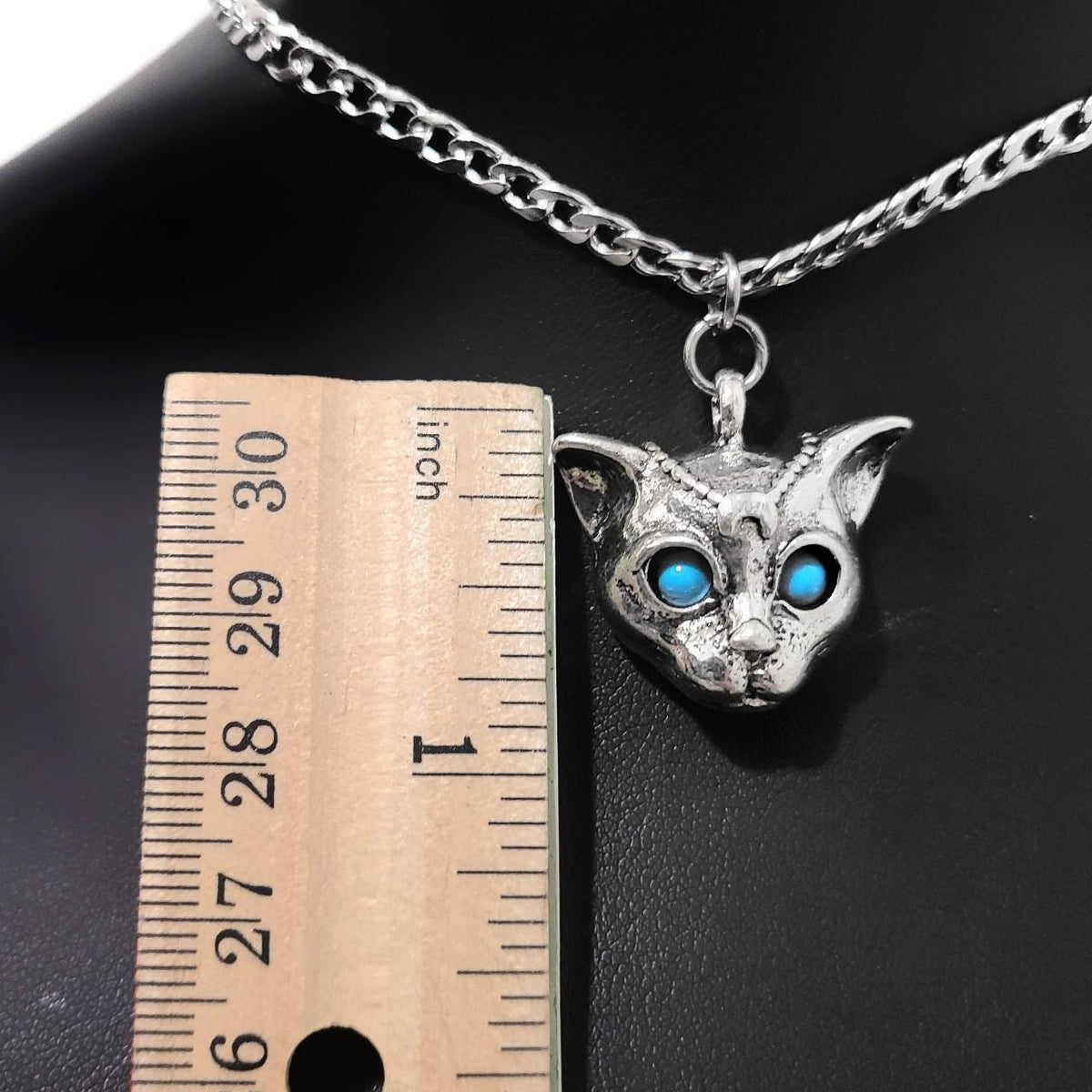 Silver Sphinx Cat Choker Necklace