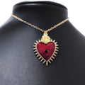 Red Gold Sacred Heart Choker