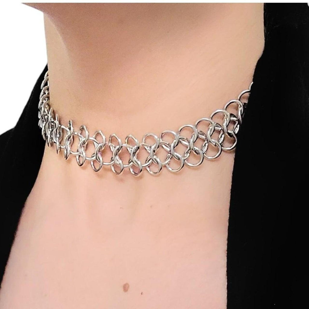 Silver Chainmail Choker