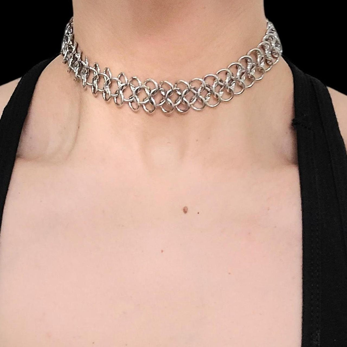 Silver Chainmail Choker