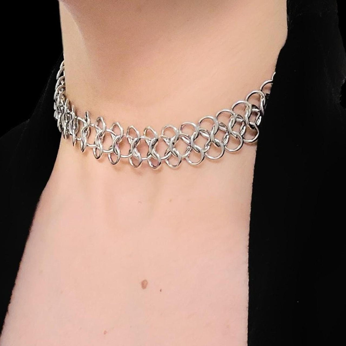Silver Chainmail Choker