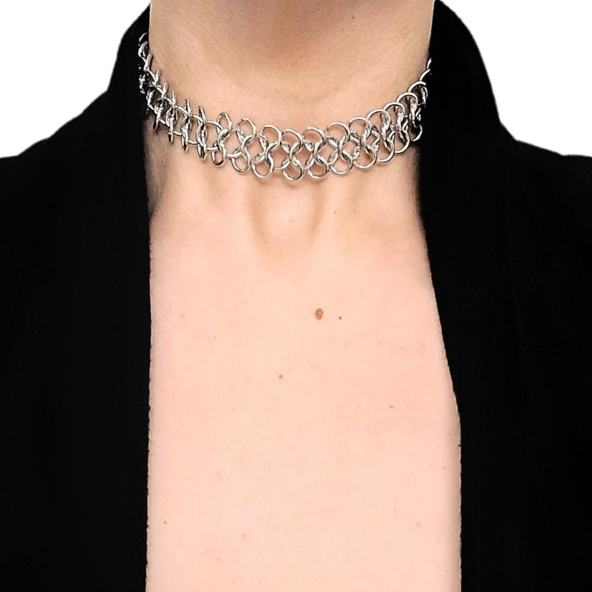 Silver Chainmail Choker