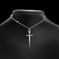 Silver Dagger Choker Necklace - 019