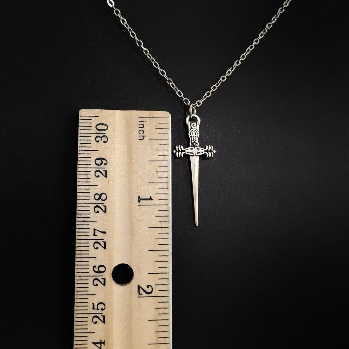 Silver Dagger Choker Necklace - 019