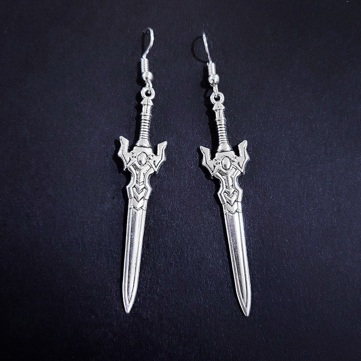 Silver Sword Earrings 007