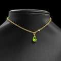 Green Gold Teardrop Choker.